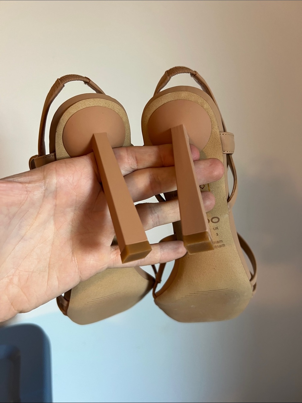 Aldo amilia nude square toe strappy heels neutral pillow walk 6 - Picture 6 of 9